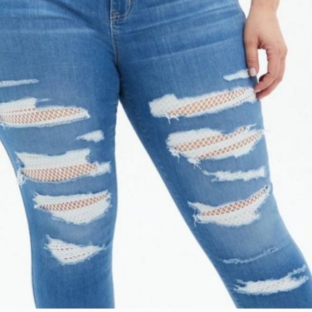 Torrid Jegging Super Soft High-Rise Destructed Jean